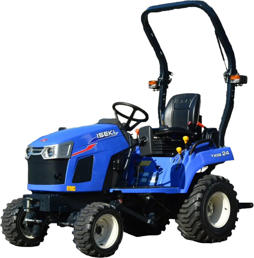 aanbouwdelen voor een compact tractor zoals een maaidek of klepelmaaier